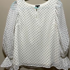 Talbots polka dot blouse